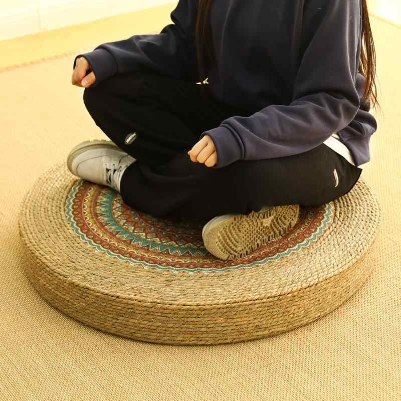 柔らかい おしゃれ さらさら 快適 カバー　クッション　マット わら 布団な 瞑想 マット 家庭用 仏陀の 礼拝用 フロア ひざまずく 瞑想用 クッション 地面に 座る 9,017円
