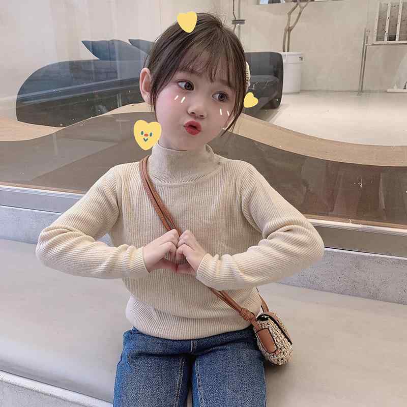 トップス 防寒 かわいい 暖かい シンプル 子供服　セーター　ニット 女の子 ハーフ タートルネックセーター レイヤリング シャツ 春秋服 2025年 女児 インナーウェア 子供用 羊毛 セーター