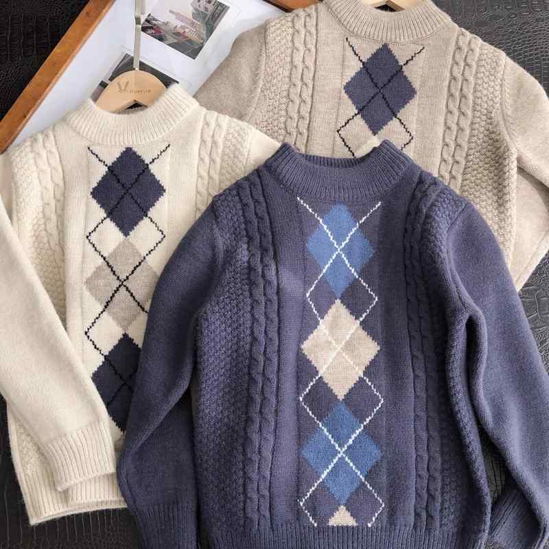 トップス 防寒 かわいい 暖かい シンプル 子供服　セーター　ニット 親子 コーデ ラインストーン 柄 中型 男の子 冬服 ジャカード ラウンドネック セーター 子供用 ハーフ タートルネックセーター 秋冬 スタイル