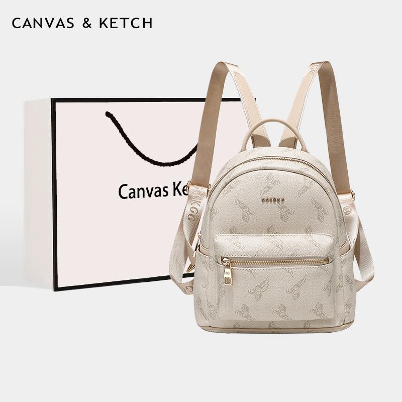 成人女性 可愛らしい背嚢 韓国 オシャレ 背嚢 レディース 今めかしい可愛らしい CANVAS \u0026ampamp KETCH うしろ側 容器に並べる レディース 2025新 流行り物 ハイエンド 旅する 余暇 小型 学院 御徒面子