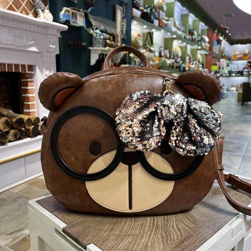 成人女性 可愛らしい背嚢 韓国 オシャレ 背嚢 レディース 今めかしい可愛らしい CREAM BEAR 皮膚軟化剤 ベア 御徒面子 馬鹿でかい 頭と 顔 風の 可愛らしい うしろ側 容器に並べる 御っ母さん 旅する用 学院