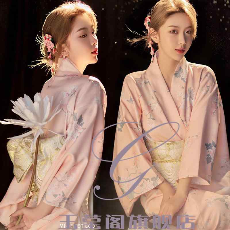 着物 女性 正装 伝統 レトロ ピンク 中華 風 和風 神 女 フォト ロケーション