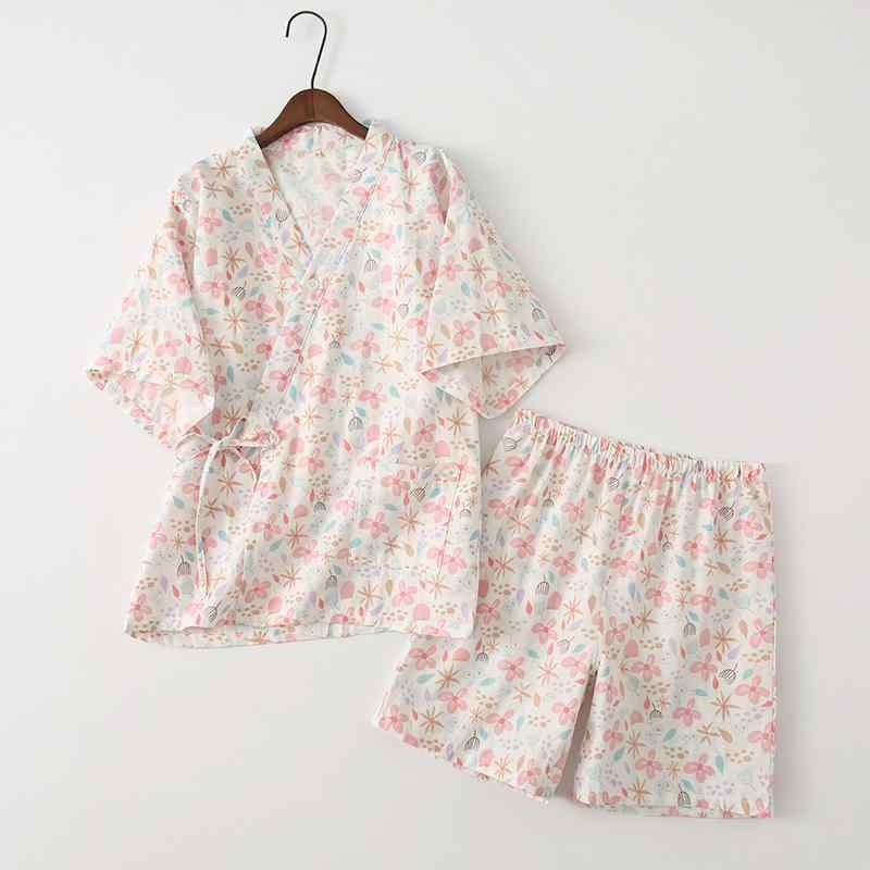 着るバスタオル 涼しい カワイイ バスドレス バスローブ　レディース 夏用 和服 パジャマ レディース 薄手 コットン 二 重 ガーゼ 半袖 ショート パンツ 吸汗 速乾 バスローブ 家 着