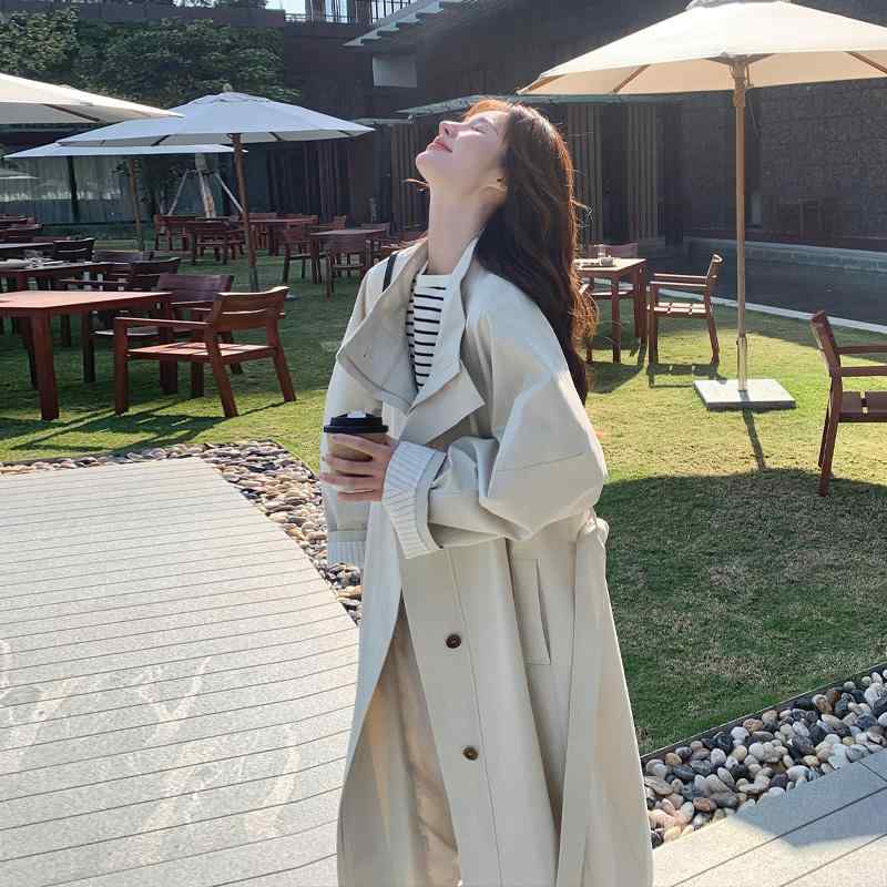 シンプル きれいめ カジュアル レディース コート 春 オシャレ 女性用 ベージュ ロング トレンチコート 2025 春 韓国 高級 感 かっこいい の コート｜バランスケア　店