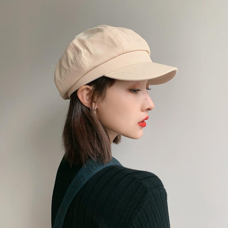 無地 シンプル 紫外線対策 小顔効果 かわいい ベレー帽　レディース　かわいい 女性用 ベレー 帽 韓国 春夏向け ベージュ 英国 風 レトロ 和風 ダック タン 八角形 ニュース ボーイ ペインター ハット