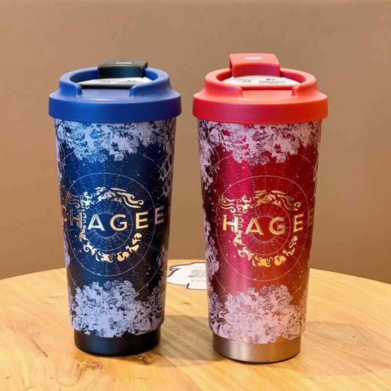 容量 おしゃれ タンブラー こぼれにくい コップ　ウォーターカップ オーバー ロード ティー プリンセス カップ 七夕 スター レッド＆ ブルー ファッション シンプル ギフト フリップカバー トラベル 断熱 コーヒー