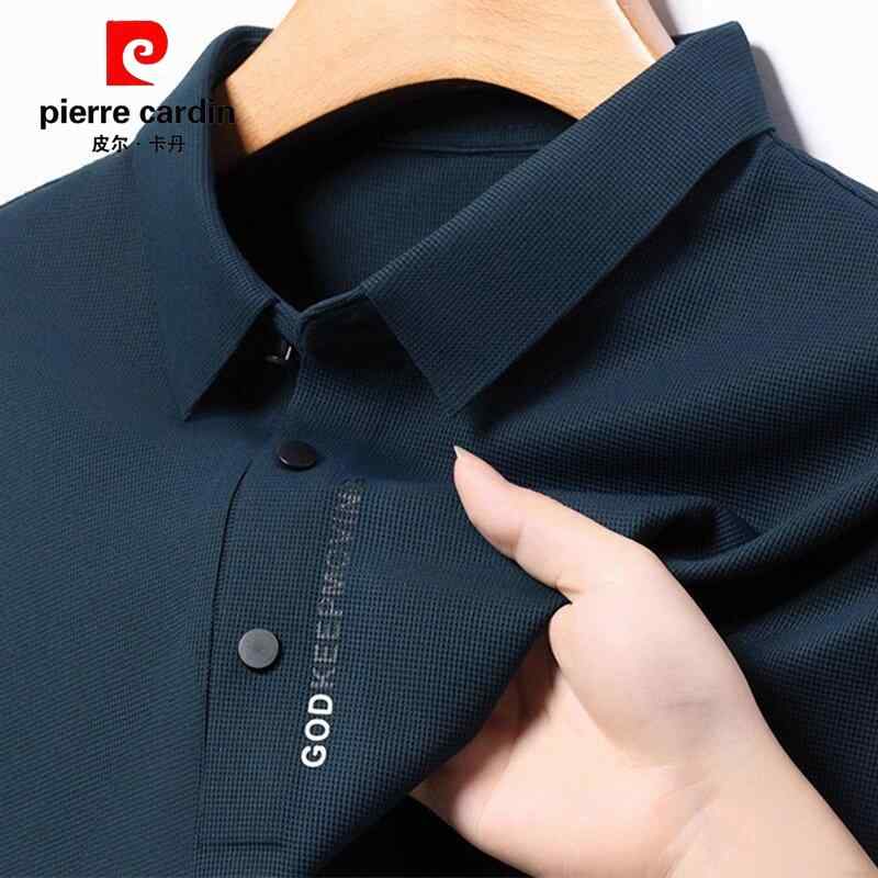 冷感 防シワ クール ひんやり 涼しい Tシャツ　メンズ　セットアップ ピエールカルダン 秋 薄手 メンズ 長袖 ポロシャツ 2024 ハイエンド 中年 ゆったり Tシャツ トップス 服