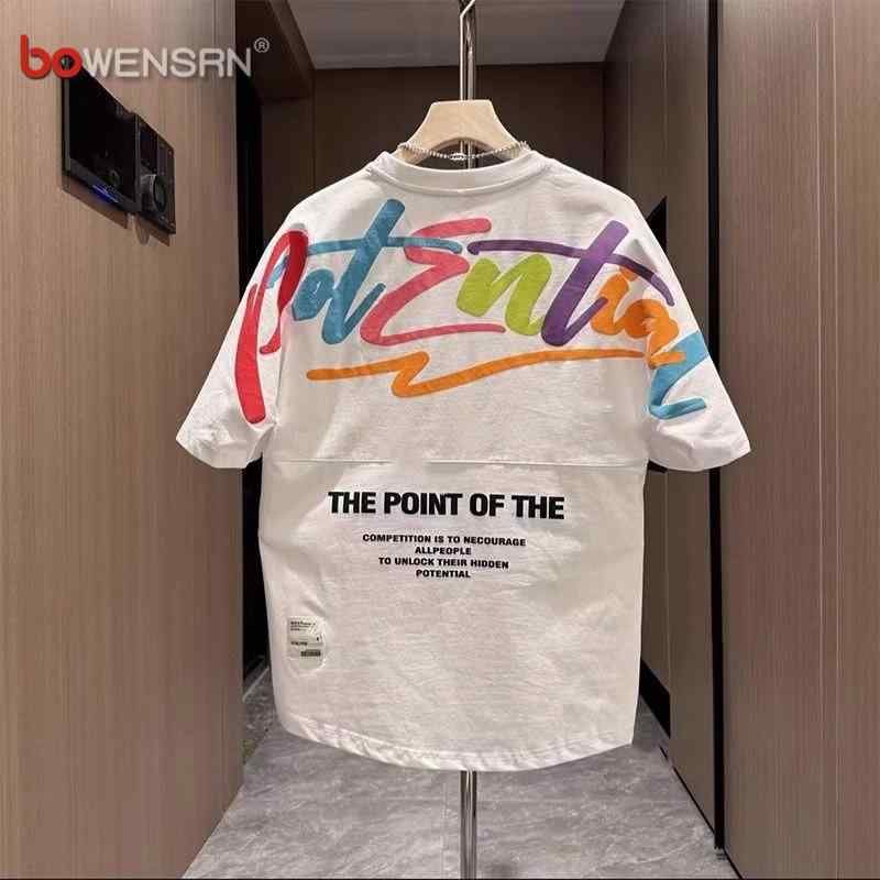 冷感 防シワ クール ひんやり 涼しい メンズ　Tシャツ　セットアップ 高級 ペイント グラフィティ 半袖 Tシャツ メンズ 2025夏 刺繍入り ゆったり トップス