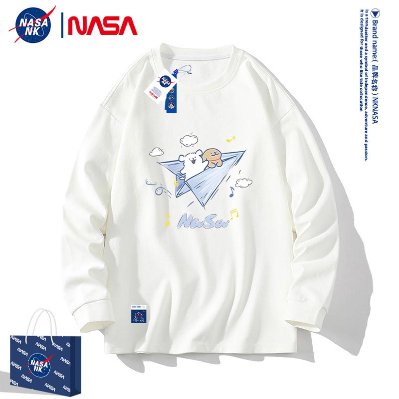 冷感 防シワ 冷やりとした ひんやり 冷やりとした メンズ プルオーバー セットアップ NASA 一緒になる メンズ 綿 長袖 プルオーバー 年月 インナーレイヤリング プルオーバー トップス ゆったり 秋服 メンズ トレーナー