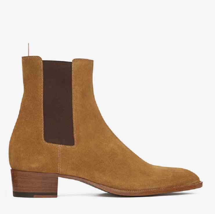 ハイカット シューズ メンズ 欧米 夏 CHELSEA BOOT チェルシー ブーツ メンズ ポインテッド レザー 英国 鹿革 ハイカット 潮|バランスケア 店