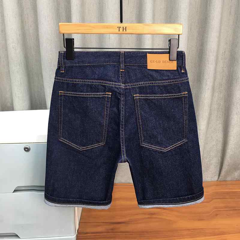 ダメージ加工 ゆったりシルエット ウォッシュ加工 デニム　ショートパンツ　メンズ 高級 デニムショートパンツ メンズ 夏 薄手 ダーク ブルー 伸縮性 ミディアム 丈 パンツ スリム カジュアル ショート パワー カウ｜バランスケア　店
