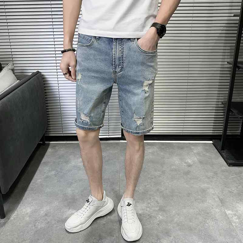 ダメージ加工 ゆったりシルエット ウォッシュ加工 かっこいい デニム　ショートパンツ　メンズ リップ ド デニムショートパンツ メンズ アメリカン レトロ 2024 夏の カジュアル ミッド パンツな 男性用 五分丈 パンツ｜バランスケア　店 6,160円