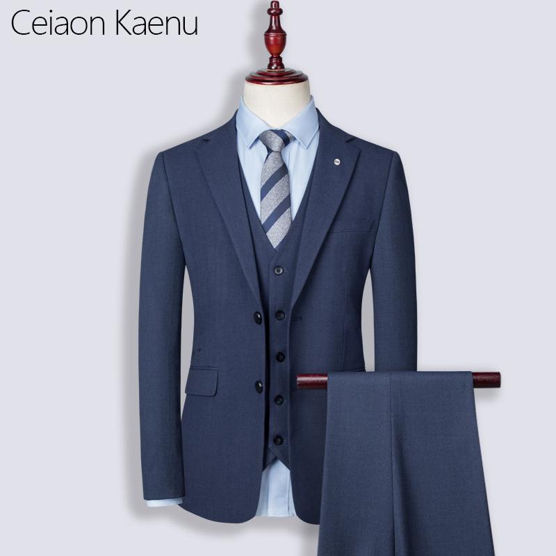 スタイリッシュスーツ カッコイイ ビジネス 快適 スーツ セットアップ ブルー Ceiaon Kaenu ネイビーブルー カジュアル スーツ メンズ ビジネス 春秋郎 結婚式|バランスケア 店