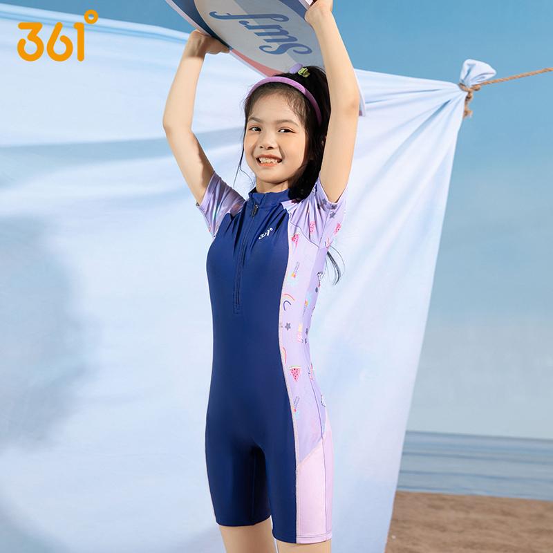 フリル スイムウェア キッズ 水遊び 子供用　水着　マリン 361 女の子用 水着 中大 サイズ 子供用 専門 トレーニング 海辺 ビーチ 女の子 10歳 ワンピース
