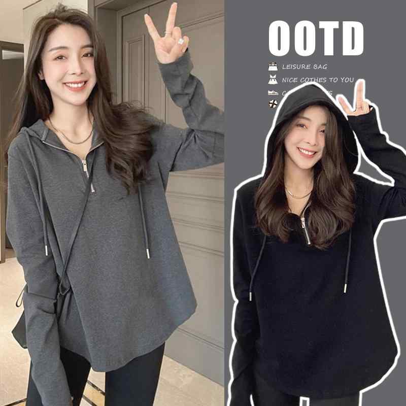 マタニティ用 マタニティ服 産後ウェア マタニティウェア マタニティ　パンツ　レギンス マタニティ 服 フード付き セーター 秋 ファッション 春秋 ゆったりした 長袖 Tシャツ トップ 裏起毛 秋冬