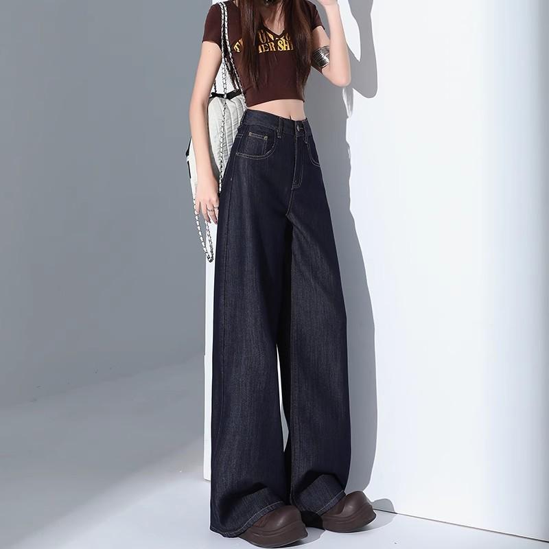 体型覆いかぶせる ゆったり 生やさしい 伸ばすこと ワイドレッグ ズボン下 レディース うす暗い 青みの 引っ切り無い デニム レディース 夏 細身 2025年 ご機嫌酉の方角 スリミング 長め ゆったり 広々とした レッグ ズボン下