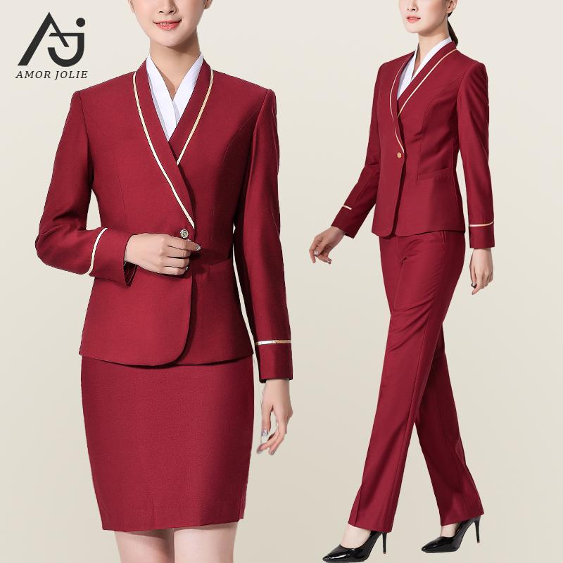 衣装 かわいい 仮装 セクシー レディース　制服　スーツ 中国 南方 航空の スチュワーデスの 制服 プロな 服装 女性用 スカート スーツ ヒップ ベスト 航空 会社の 作業着 国 韻 赤
