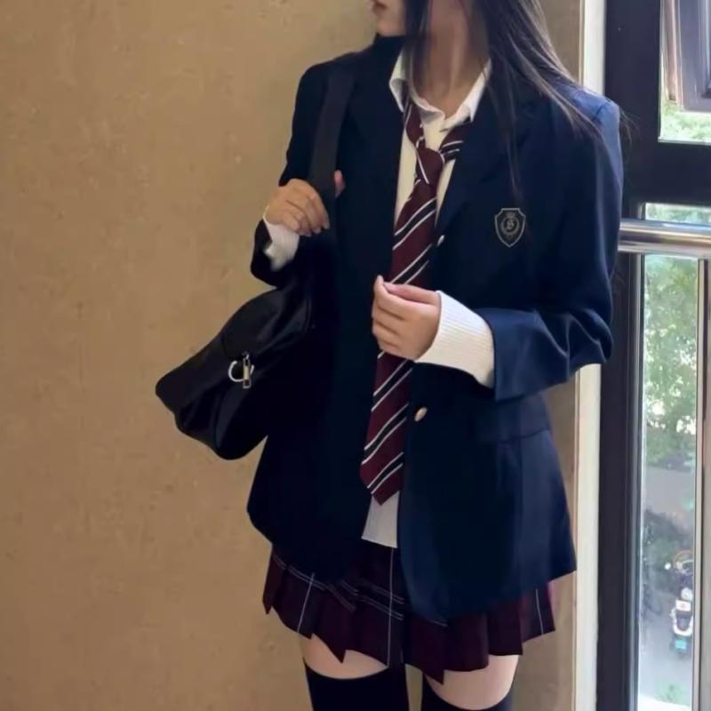 衣装 かわいい 仮装 セクシー レディース　制服　スーツ JK スーツ ジャケット レディース 制服 スカート 学校 用品 秋冬 カレッジ スタイル スリーピーススーツ コート