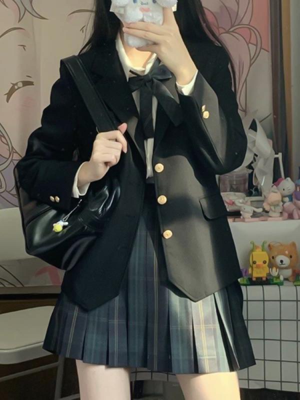 衣装 かわいい 仮装 セクシー レディース　制服　スーツ JK 制服 スーツ チェック 柄 スカート 春秋 女子 学生 カレッジスクール ジャケット スクール ユニフォーム