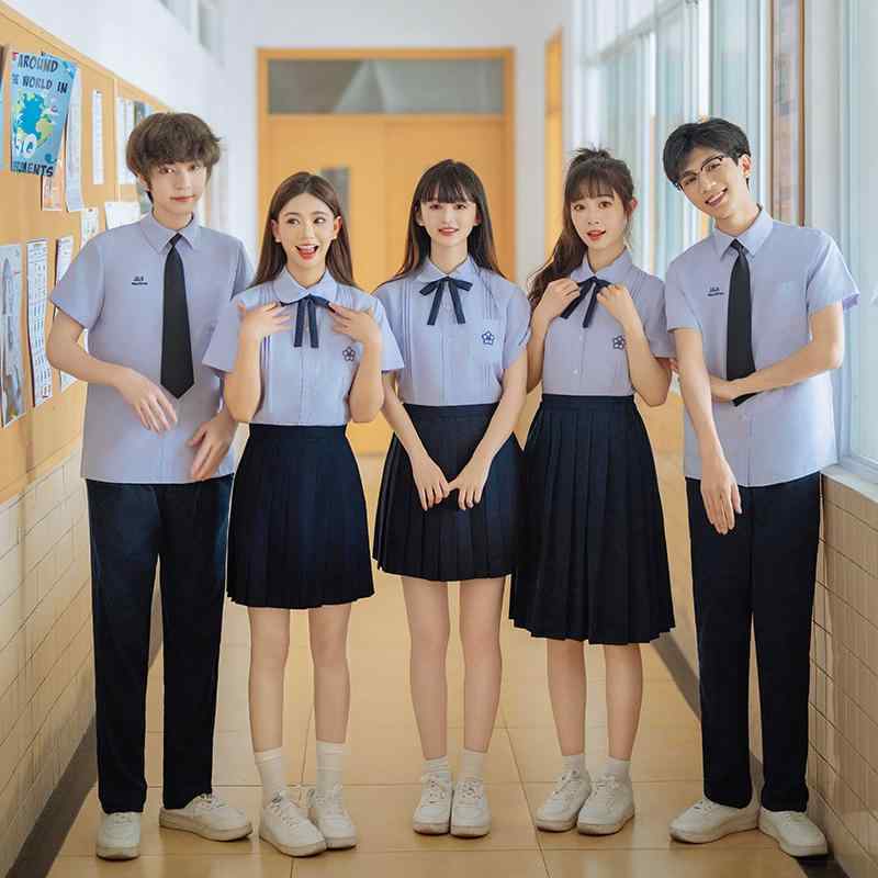 衣装 かわいい 仮装 セクシー レディース　制服　スーツ JK 制服 半袖 シャツ カレッジ スタイル クラス 高校生 卒業 シーズン 運動 会 タイ 学校 スーツ