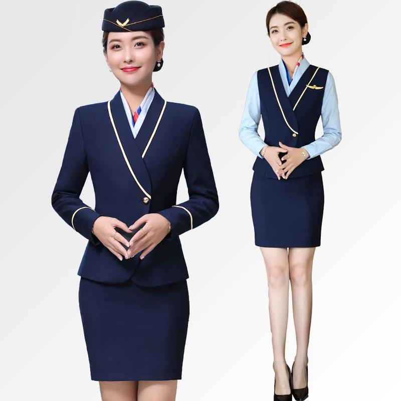 衣装 かわいい 仮装 セクシー レディース　制服　スーツ プロ スーツ 女性 中国 南方 航空 スチュワーデス 制服 高級 客室 乗務 員 エチケット 高速 鉄道 係 フロント 受付 作業着