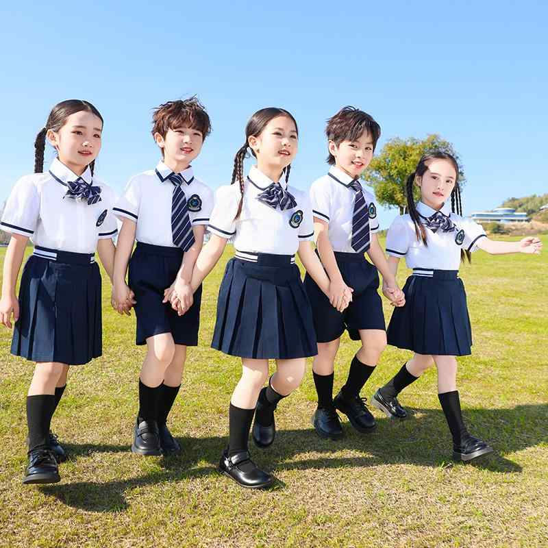 キッズコーデ 無地 かわいい 女の子 男の子 子供服　コスチューム 幼稚園 制服 夏服 子供の 日 公演 衣装 卒業 式 授業 服 小学生 先生 作業着