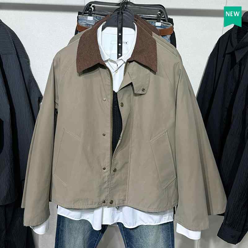 オシャレ ゆったり 生あたたかい メンズ 心地好い 上衣 収納家具 799 春の メンズ 編み目 コール天 ホンブルグ帽 上衣 7380190