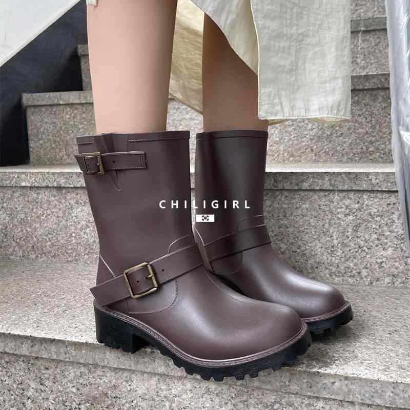 軽さ パステル色の 好いたらしいめ 雨 雪 滑りにくい レインブーツ 雨靴 レディース CHILIGIRL レインブーツ レディース 2024年 韓国 東大門 上滑りお仕舞い 雨合羽 靴 夏 遊撃手 ブーツ レインシューズ・長靴-ブーツ・長靴