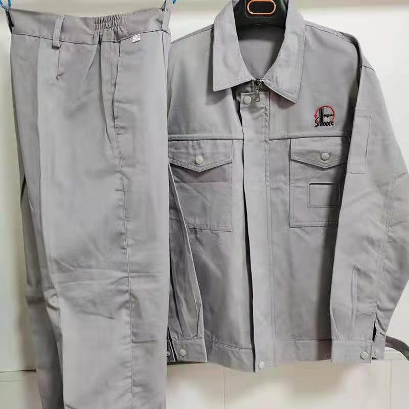 作業服 カジュアル おしゃれ かっこいい ワーク　ウェア　作業着　 グレーの 石油 化学 綿の 春秋 スーツ 溶接 少し 縮んだ ジッパー