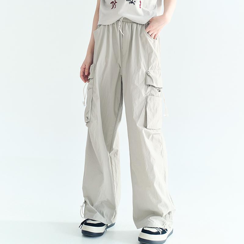 かっこいい カジュアル ゆったり カーゴパンツ　メンズ　レディース グラビティ ミュージアム マルチ ポケット ストレート オーバー オール レディース 2024夏 パンツ カジュアル ズボン｜バランスケア　店