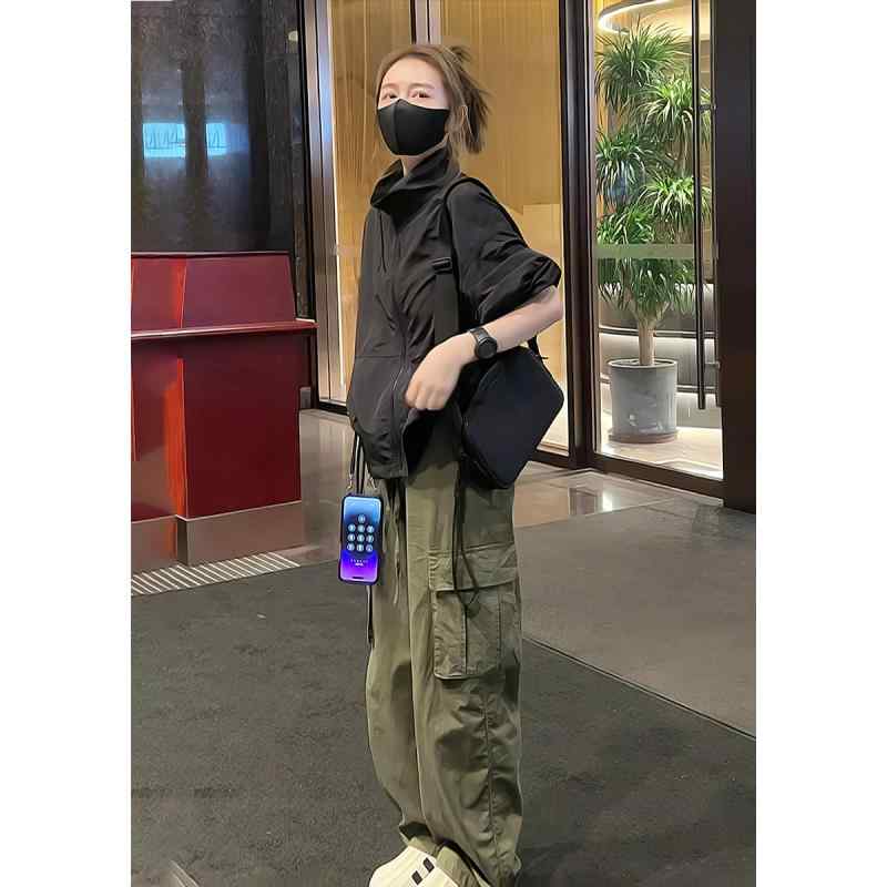 かっこいい カジュアル ゆったり カーゴパンツ　メンズ　レディース 2025秋 ゆったり アメリカン アーミーグリーン オーバー オール レディース ハイウエスト ワイド レッグ カジュアル スポーツ パンツ