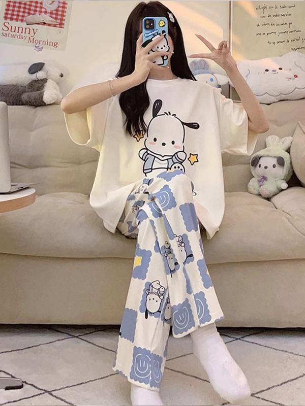 御部屋着 パジャマ 好いたらしい 格好のいい ワイドレッグ ズボン下 レディース Semiro パジャマ レディース 夏 甘くて 可愛らしい 半袖 ズボン 背広 ゆったり 家 着