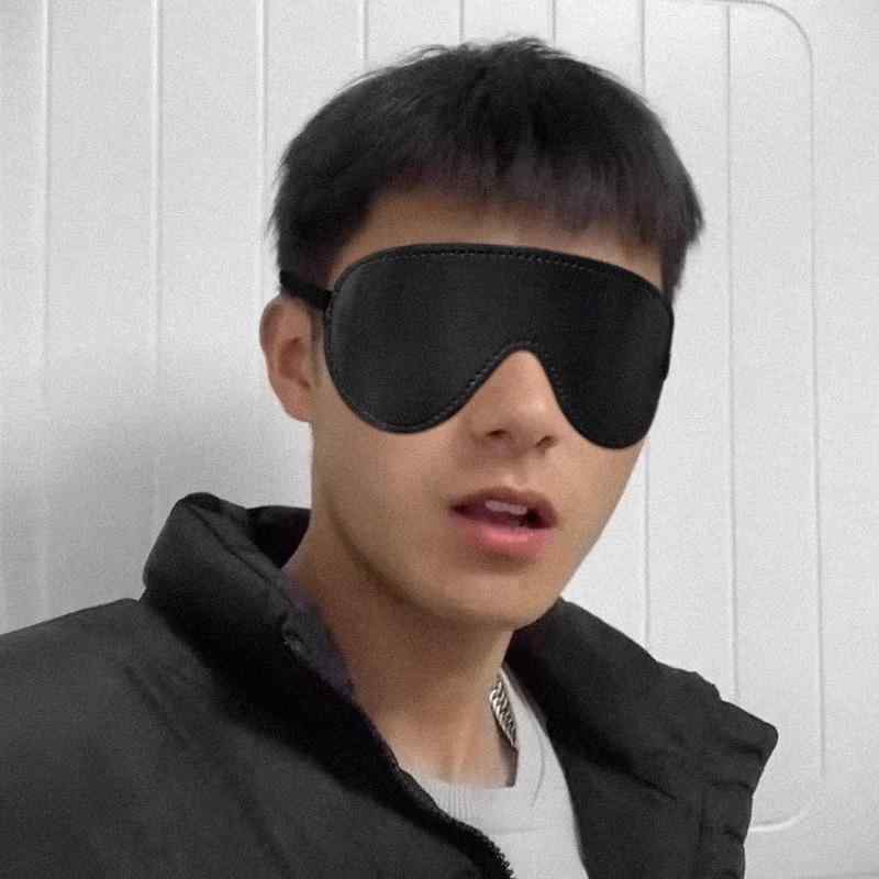 アイマスク 快眠 仮眠 睡眠 就寝 リラックス アイマスク　睡眠　遮光 禁欲 男性用 アイマスク 黒 革 サンシェード 睡眠用 スポーツ 学生用