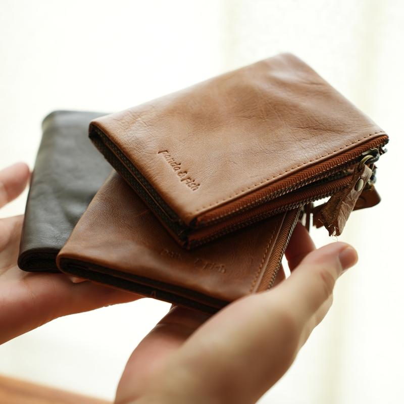 軽量 多機能 財布　カードケース　レザー カップル用 トップレイヤー 牛革 財布 ソフト ショート ウォレット 縦型 多機能 カードホルダー 山東 オンライン ストア