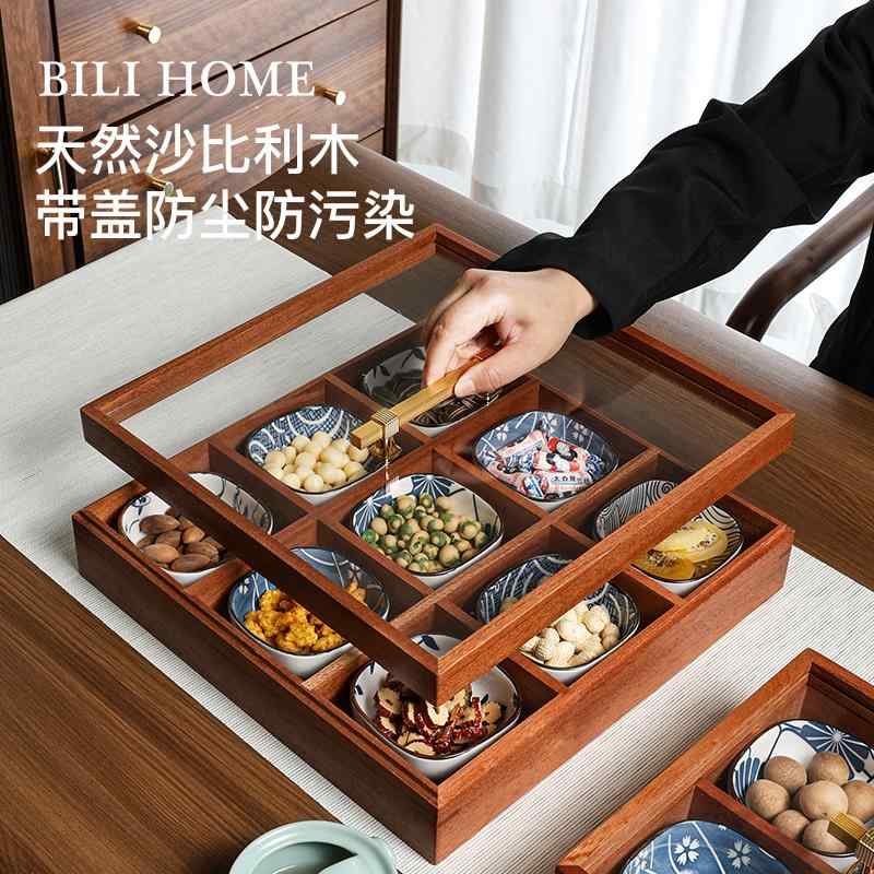 室内装飾 格好のいい 勝手もと機材 身寄り用 雑貨 一皿 皿 御盆 純一無雑材の 9 グリッド 素っ気ない フルーツ御盆 リビング お部屋の 身寄り用 御盆 凝った フルーツ 赤ちょうちん 木ノ実 乾荒原 ボックス席 中国 茶 皿・プレート-キッズ用食器