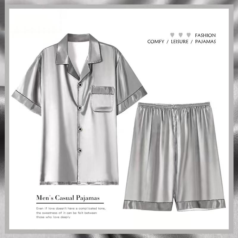 おしゃれ 肌に優しい 快適 メンズ パジャマ 上下 DOEO シルク メンズ パジャマ 夏 薄手 半袖 ショート パンツ 大きいサイズ 高級 桑 絹 長袖 家庭 服|バランスケア 店