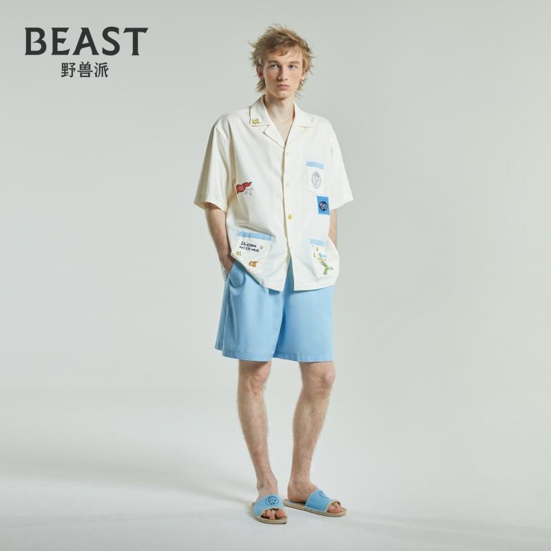 おしゃれ 肌に優しい 快適 ルームウェア メンズ　パジャマ　上下 THEBEAST 野獣 星を 追う 王子 シリーズ コットン ショート 丈 ホームウェア パジャマ 誕生日 プレゼント