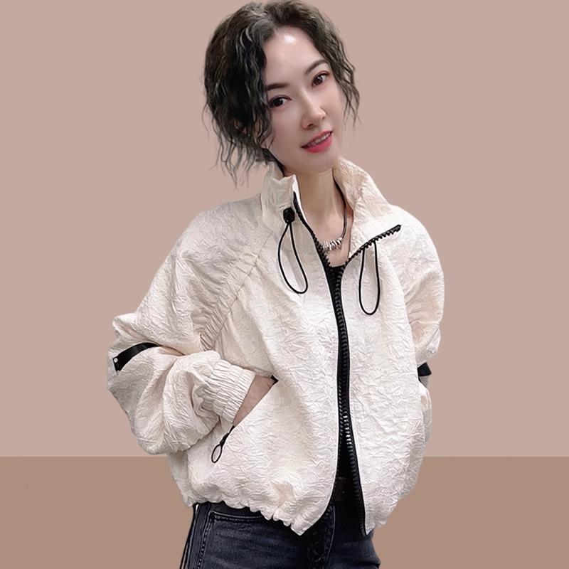 韓国 女性ジャケット おしゃれ きれいめ シンブル 体型カバー レディース　コート　ジャケット 女性用 ショート ベースボール ジャケット 2025 春 スタイル ファッション カジュアル 万能 スモール トップス｜バランスケア　店