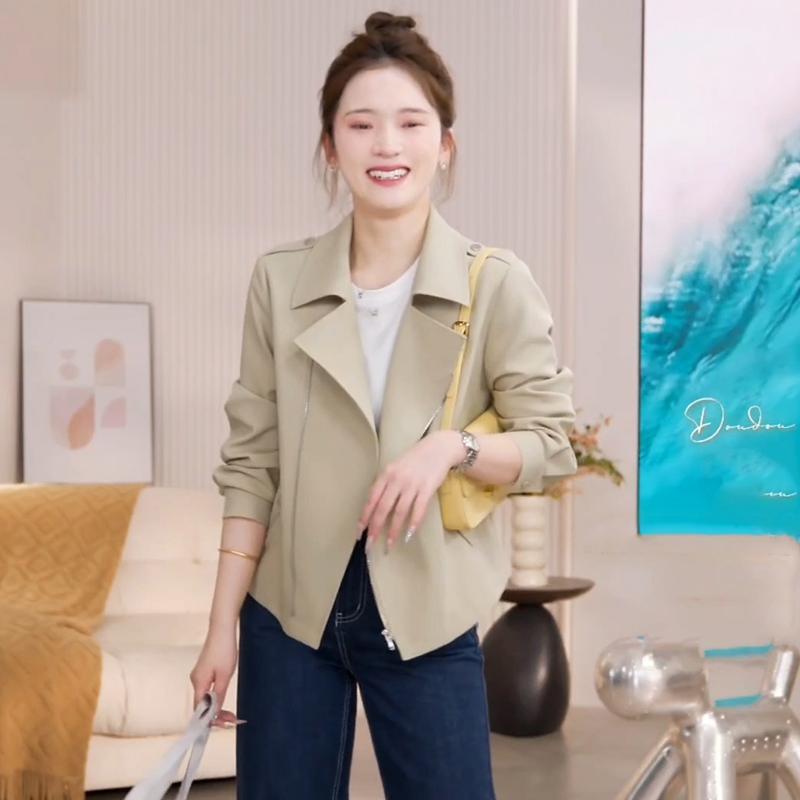 韓国 女性ジャケット おしゃれ きれいめ シンブル 体型カバー レディース　コート　ジャケット 小さい レディース ショート ウィンドブレーカー 韓国 春秋 スタイル ジャケット スリム カジュアル｜バランスケア　店