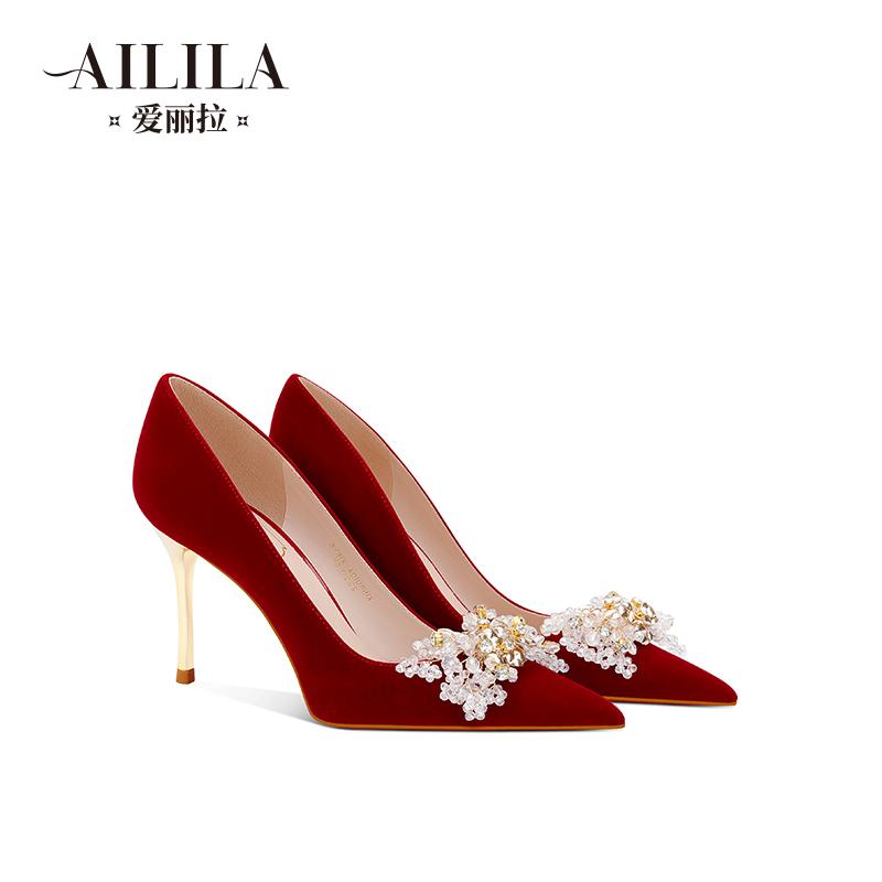 靴 美脚 歩きやすい ウエディングシューズ ブライダルシューズ ハイヒール シューズ レディース Ailila レッド ウェディングシューズ 2025 春 チャイナ風 ブライダル ハイヒール 秀和 ドレスと 合わせて 履けば 足が 疲れません