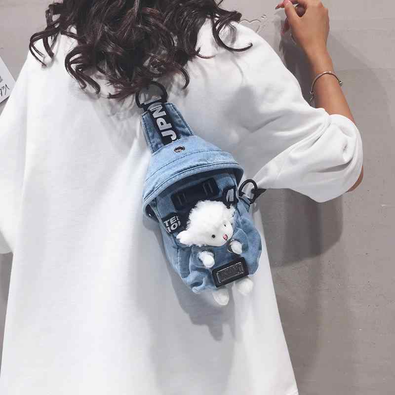 大容量 クロスボディ 韓国 ショルダー レディース バッグ カジュアル  GP かわいい 小さい バッグ スタイル ソフト ガール チェスト デニム レディースバッグ ネット ファッション メッセンジャーバッグ 女性