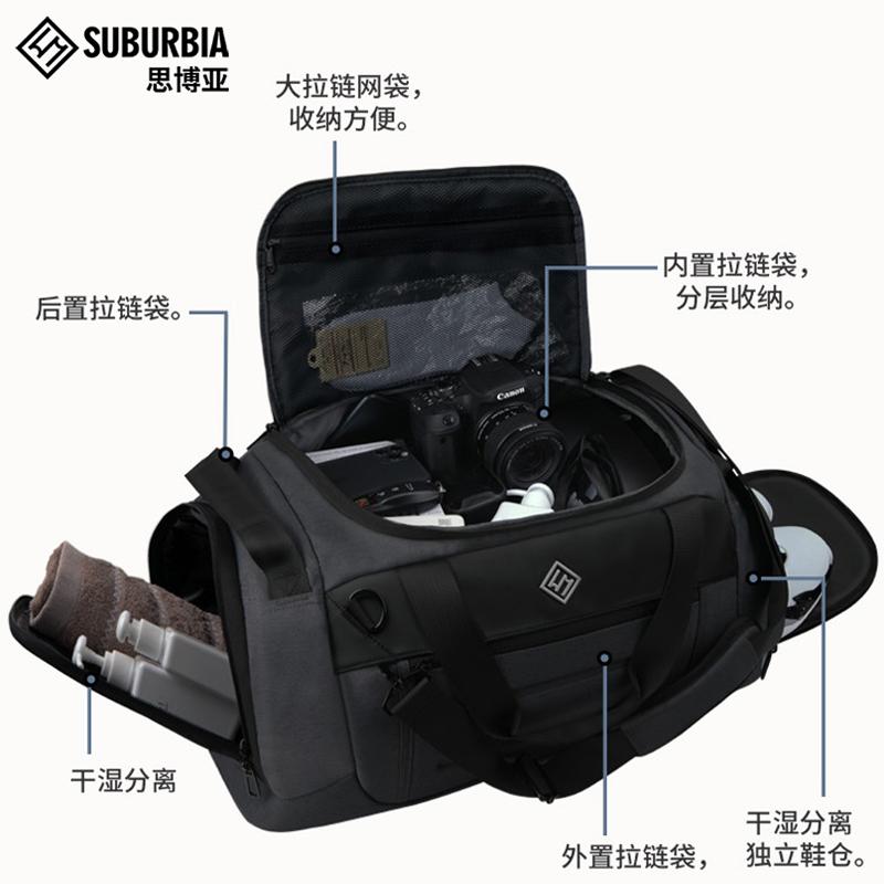 おしゃれ カジュアル 大容量 軽い バッグ ハンドバッグ トラベル SUBURBIA Siboya フィットネス バッグ メンズ 旅行 独立 した 靴 収納大容量 搭乗 スポーツ