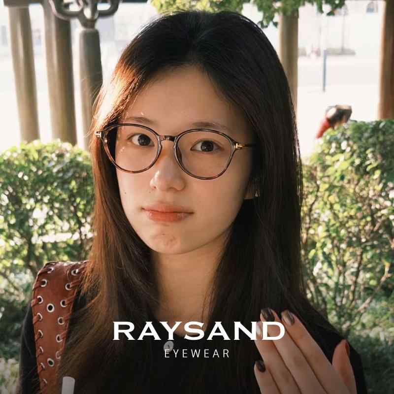 男女兼用 紫外線 今めかしい眼鏡 眼鏡 ひな形 今めかしい RAYSAND 軽さ レトロ べっ甲小 ひな形 猫目 近眼 眼鏡 成人女性用 Zhao Jinmai同 型 青み ともし火 とり捨てる