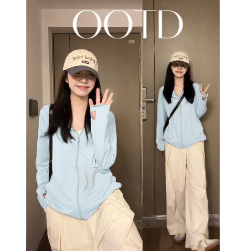 シースルー かわいい きれいめ 涼しい パーカー　薄手　カジュアル 紫外線 防止 冷感 日焼け防止 服 レディース 夏 2025 ジャケット 薄手 ブルー