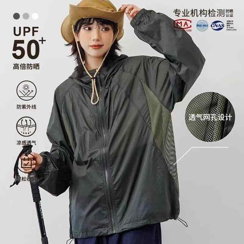 シースルー かわいい きれいめ 涼しい パーカー　薄手　カジュアル アウトドア 冷感 釣り用 日焼け防止 服 メンズ 夏 通気性 メッシュ 紫外線 防止 フード付き 薄手 ジャケット レディース