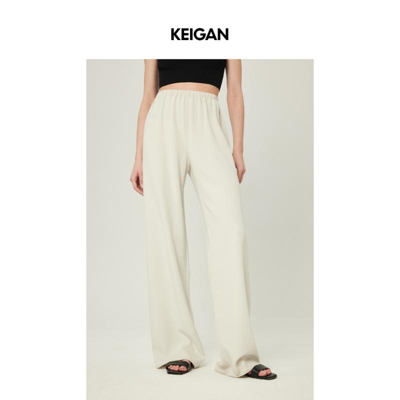 ゆったり きれいめ 体型カバー レディース　カジュアル　パンツ KEIGAN / オープニング 評判 アップグレード パンツ 和風 トリアセテート ロングレッグ レジャー ワンピース エア｜バランスケア　店