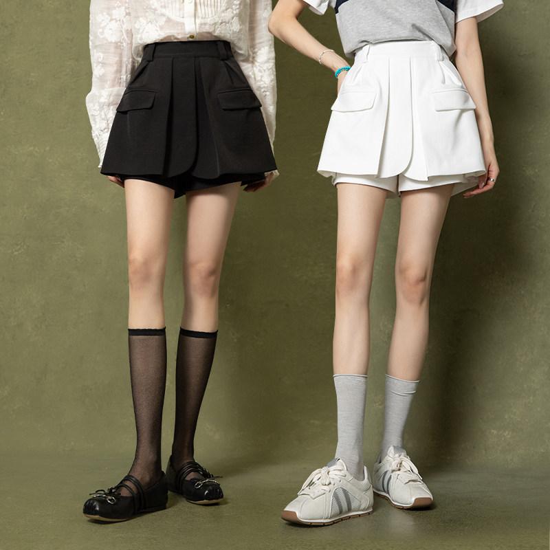 ゆったり きれいめ 体型カバー レディース カジュアル パンツ Lieer LRKSA White Roseが スーパーの プロポーションを 解き放ちます ! ハイウエスト スリムフィット スカート パンツ QBSJ 006|バランスケア 店