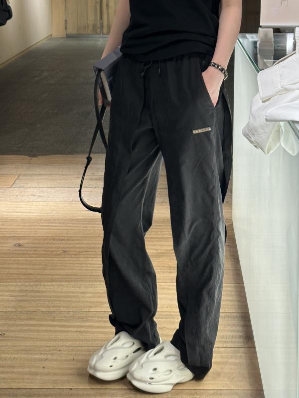 ゆったり きれいめ 体型カバー レディース　カジュアル　パンツ コールド ゴールド スリム / 身長 185 cmの な 男の ブラック ピーチスキン 構造 カジュアル パンツ 2代目 弾性 ウエスト 男女