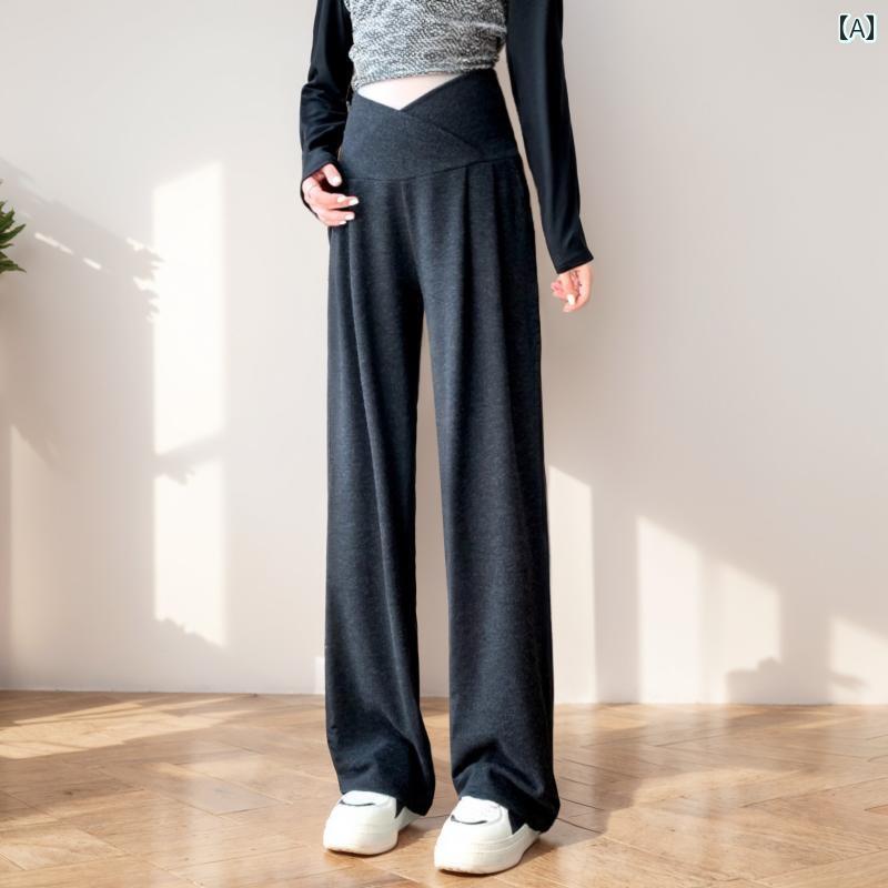 マタニティ ハイウエスト マタニティパンツ 和風 妊婦 ワイド レッグ パンツ 春秋 妊娠 産後 着用 ローウエスト お腹 サポート 冬 もち米 カジュアル ストレート 女性