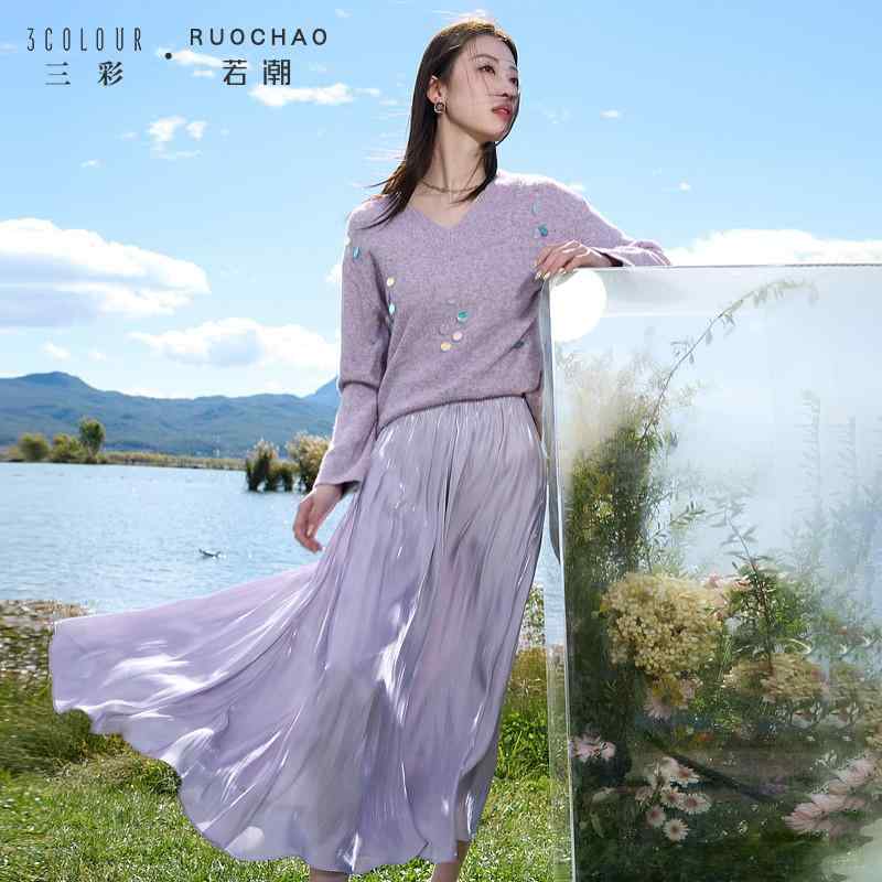 レディース きれいめ ロングスカート 脚長 レディース　スカート　ハイウエスト 大きめ サイズレディース 服 2025 春 プリーツ サテンスカート 伸縮性 ウエスト aライン ロマンチック MM